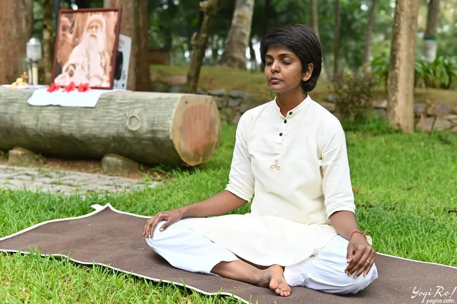 Meditation practice outdoors
